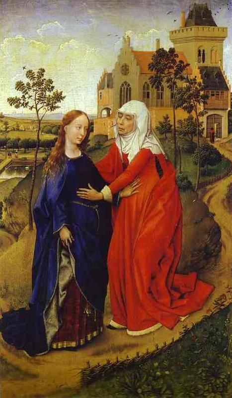 Rogier van der Weyden Visitation of Mary  e oil painting image